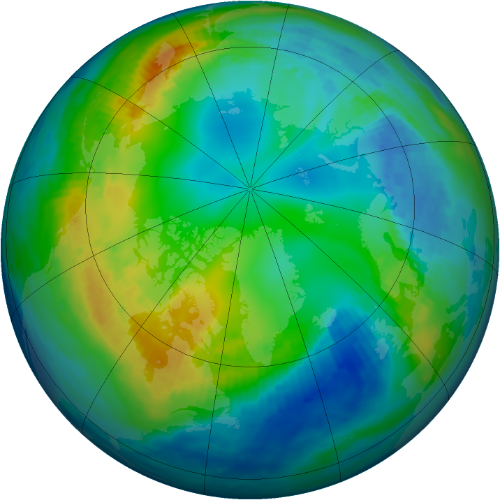 Arctic ozone map for 15 November 1982